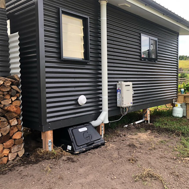 CF 4 continuous composting toilet in use