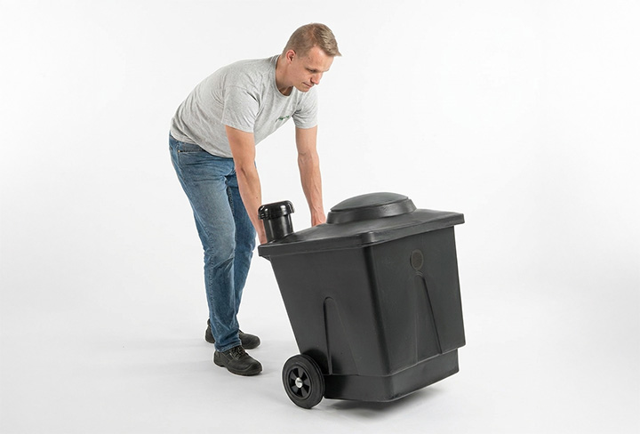 Green Toilet 120 Family spare composting container being wheels