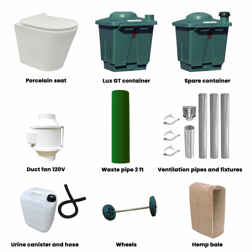 Green Toilet 120 Lux delivery contents