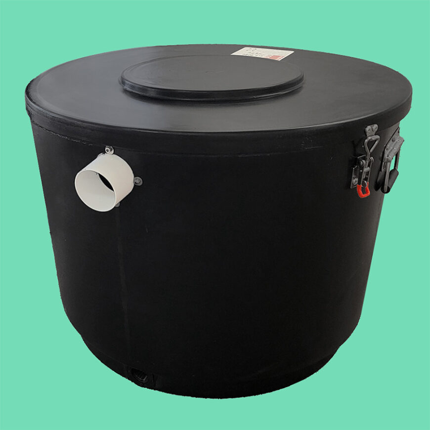 GL 90 composting toilet container closed lid
