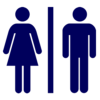 public use dry toilets icon blue