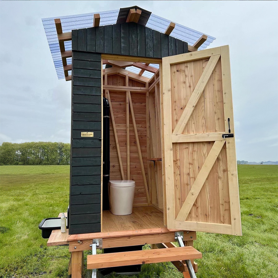 split system outhouse composting toilet