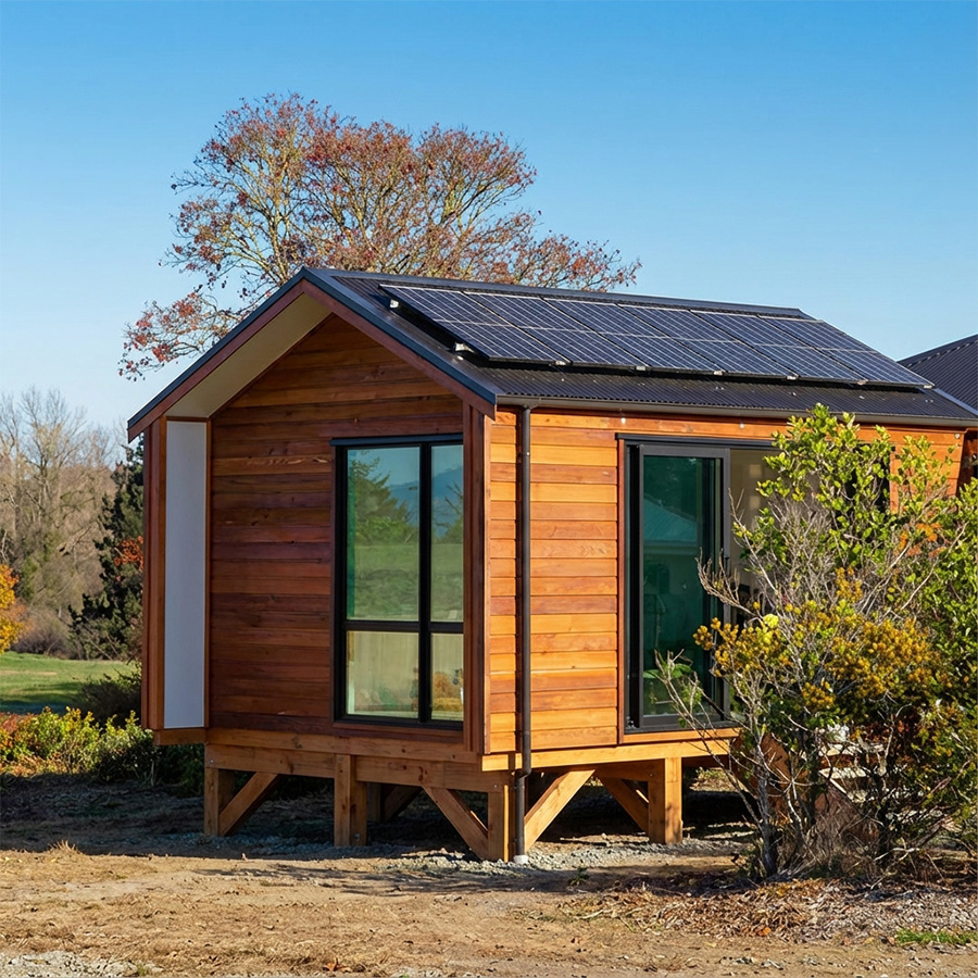 tiny house built on stilts