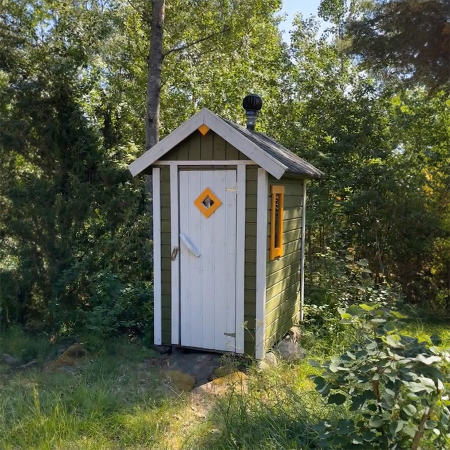 traditional outhouse