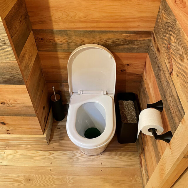 Composting Toilet in cabin in New Hampshire