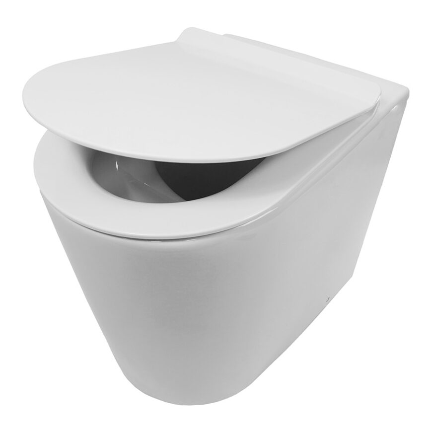 Urine diverting porcelain pedestal soft close seat