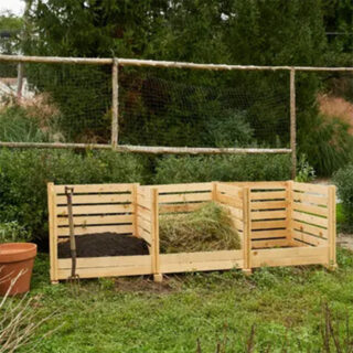 open compost bin outdoors