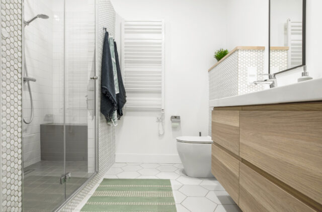 composting toilet in a modern bathroom