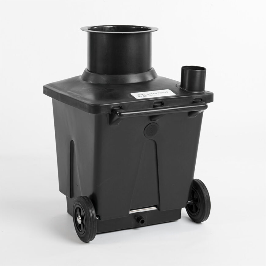 Green Toilet 120 with Spare Container Batch Composting Toilet studio background