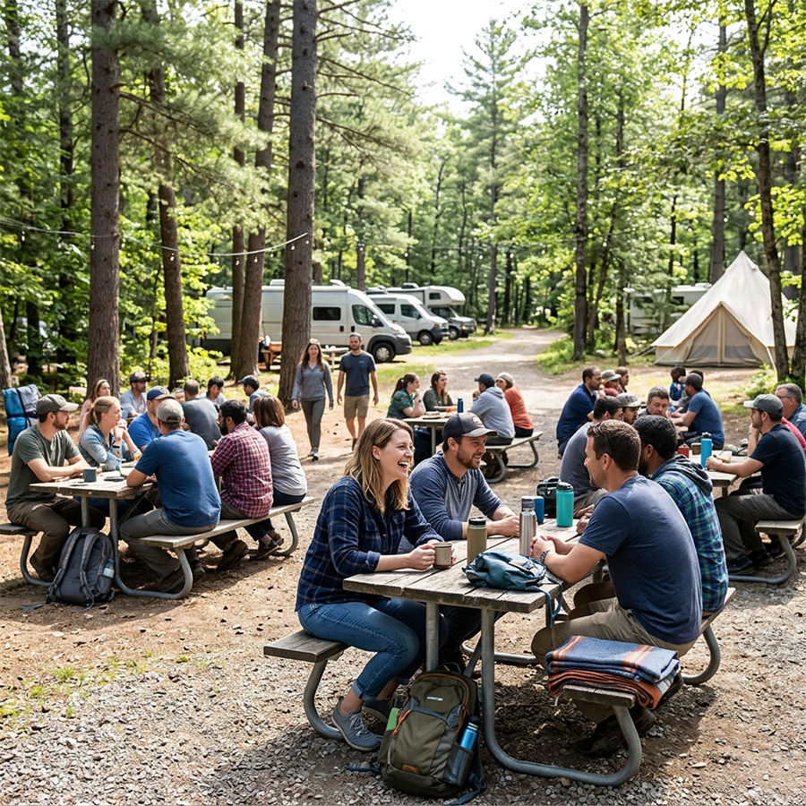 outdoor event with people campground