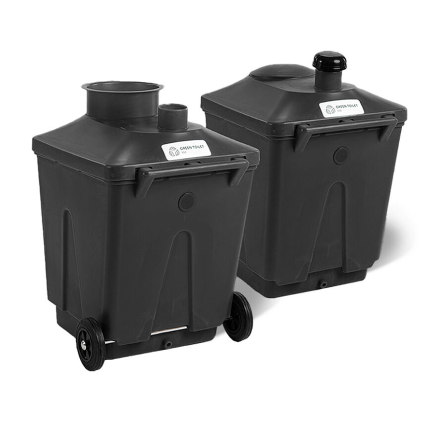 Green Toilet 330 composting toilet system updated 2026 black bins white bg